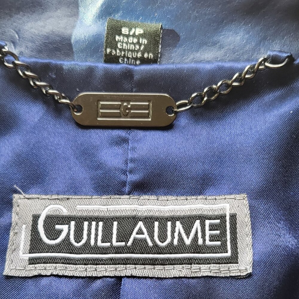Guillaume Blue Leather Jacket, Size S - Picture 6 of 11